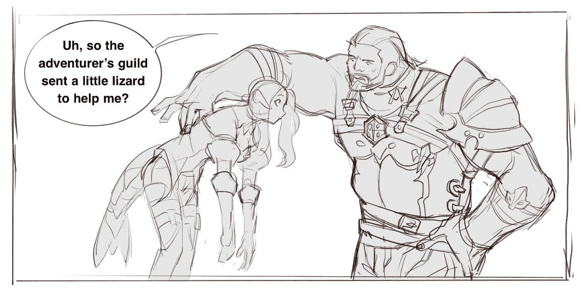 Shrimp with one of her bosses